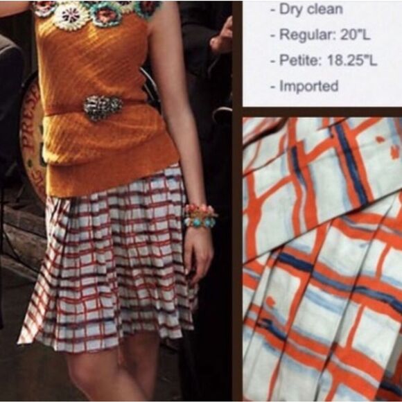 Anthro Maeve Assymetrical Pleated Midi Skirt 2 - Picture 3 of 9